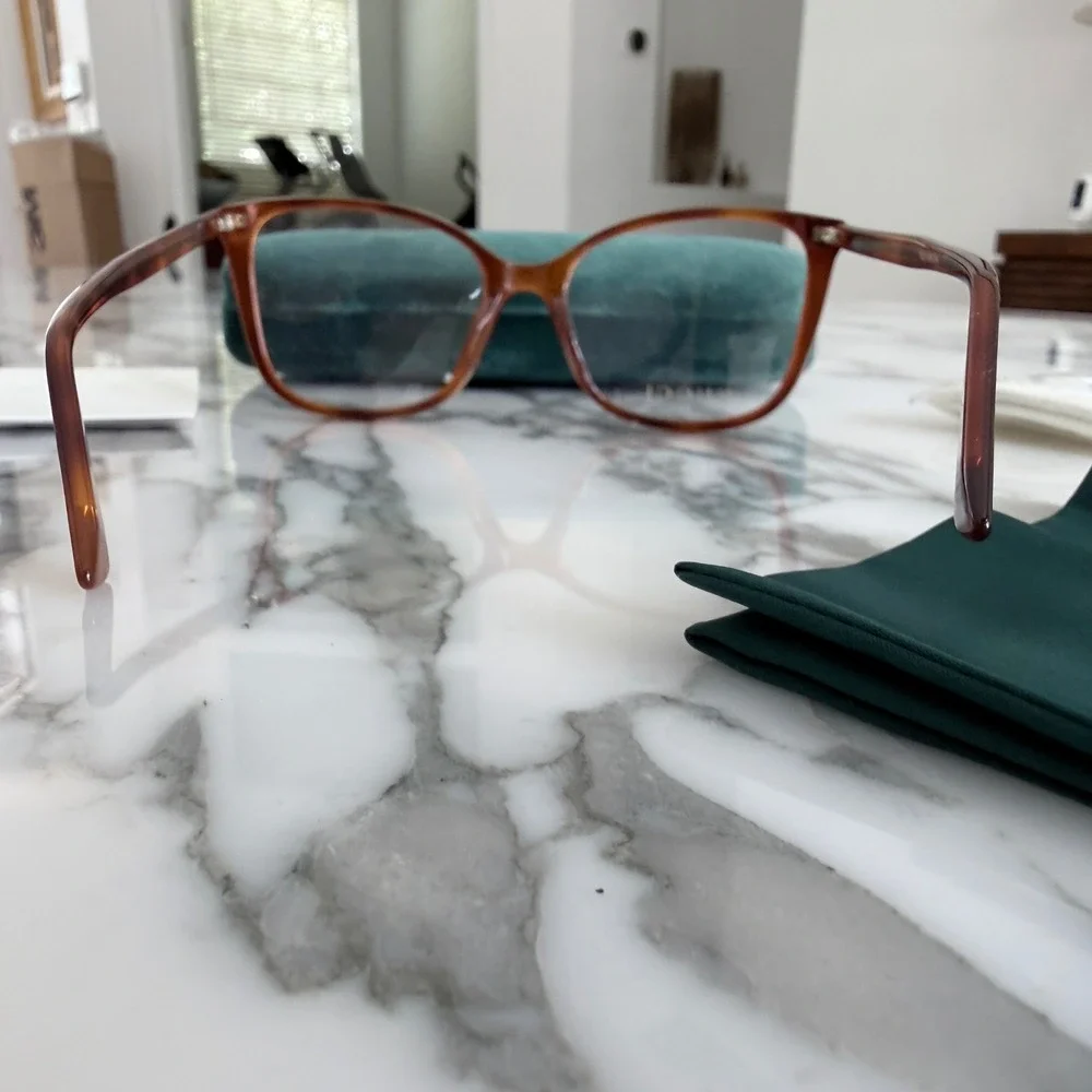 Gucci Eyeglass Frames GG0026O Brown Tortoise Gold Mens‎ Unisex